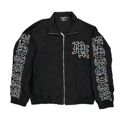 Mixed Emotion 'ME' Rhinestone Nylon Jacket