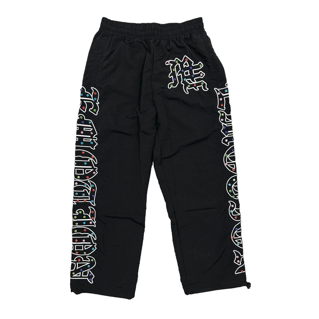 Mixed Emotion 'ME' Rhinestone Nylon Pants