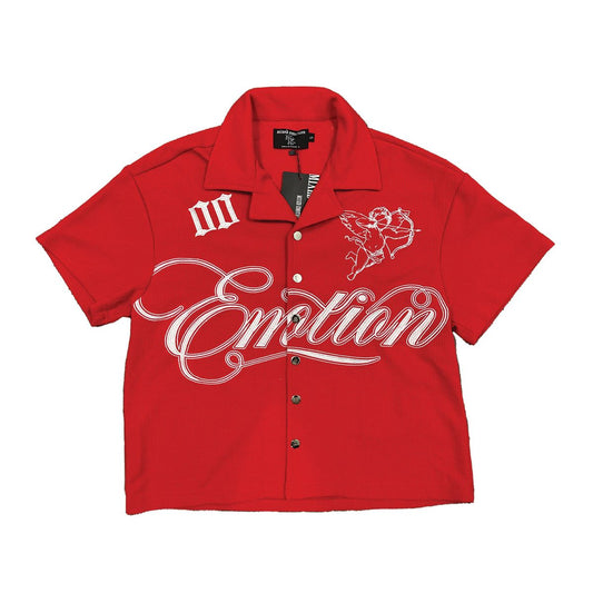 M.E. Red Signature Button Up