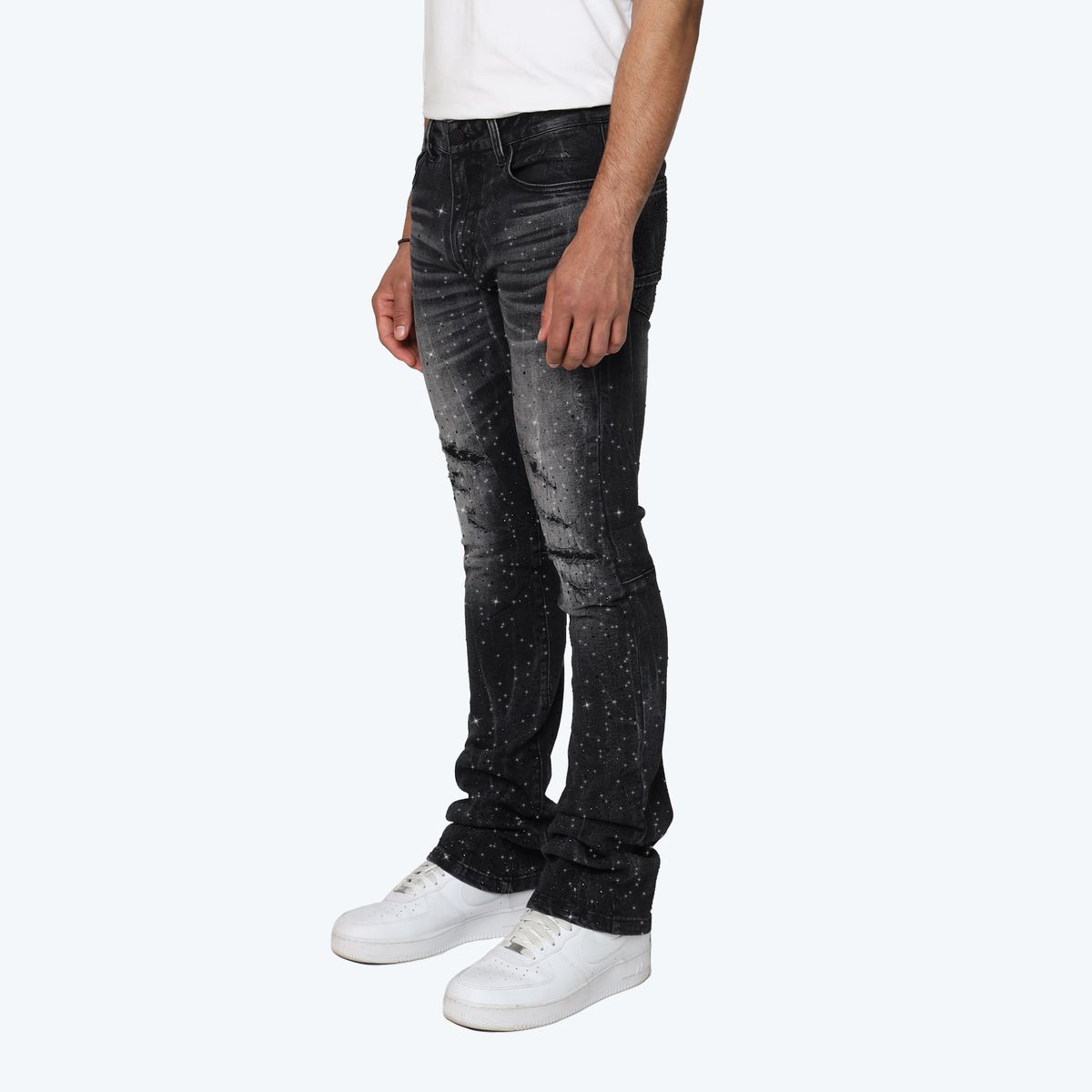 SMOKE RISE ALL RHINESTONE JEAN (JP25536)
