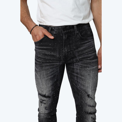 SMOKE RISE ALL RHINESTONE JEAN (JP25536)