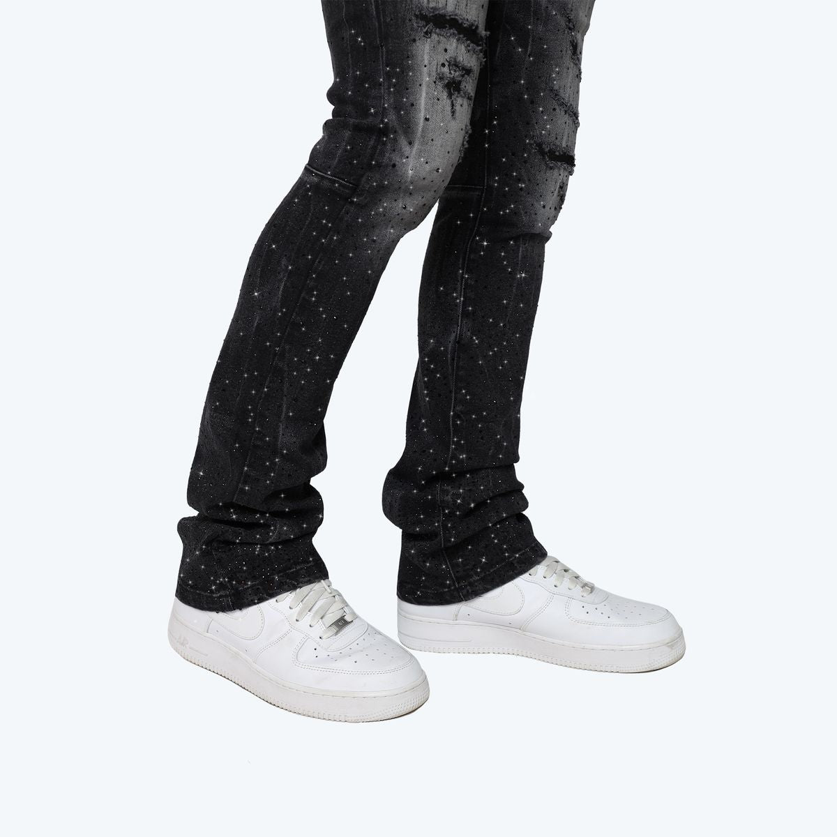 SMOKE RISE ALL RHINESTONE JEAN (JP25536)