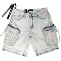 HUDSON STUDDED CARGO SHORT (567) ICE BLUE