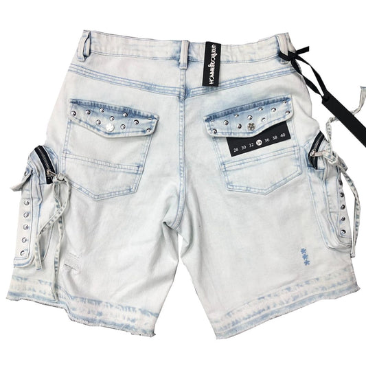 HUDSON STUDDED CARGO SHORT (567) ICE BLUE