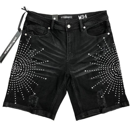 HUDSON STUDDED BURST SHORT (568) BLK