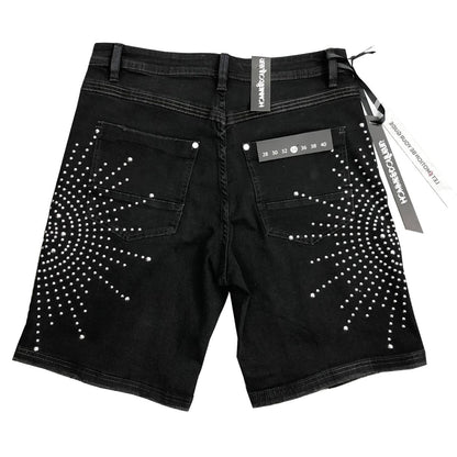 HUDSON STUDDED BURST SHORT (568) BLK