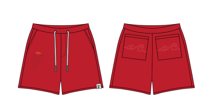 MR WAVE RESIDENTIAL NYLON SHORTS MR-6002 (Red)