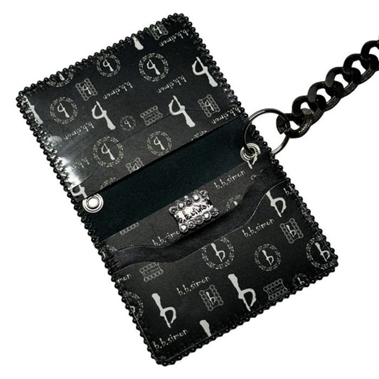 B.B SIMON WALLET/CHAIN WAL-R97-HEMATITE-BF-CH3