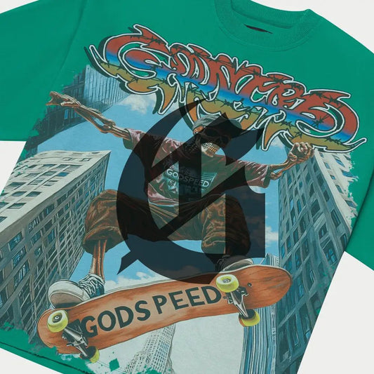 GOD SPEED OLLIE-GREEN  SHIRT