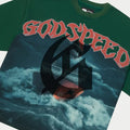 GOD SPEED SEA-SICK-GREEN T SHIRT