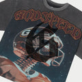 GOD SPEED MORALE-GREY-WASH T SHIRT