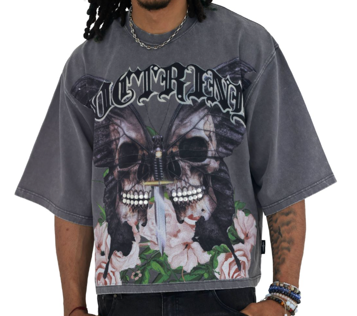 DOCTRINE SKULLED MOTH GARDEN TEE (DB0303)