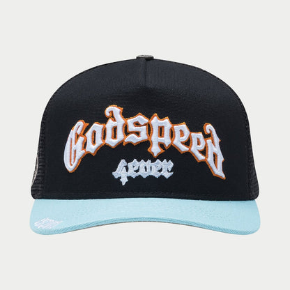 GS FOREVER TRUCKER HAT (Black/Light Blue/Orange)