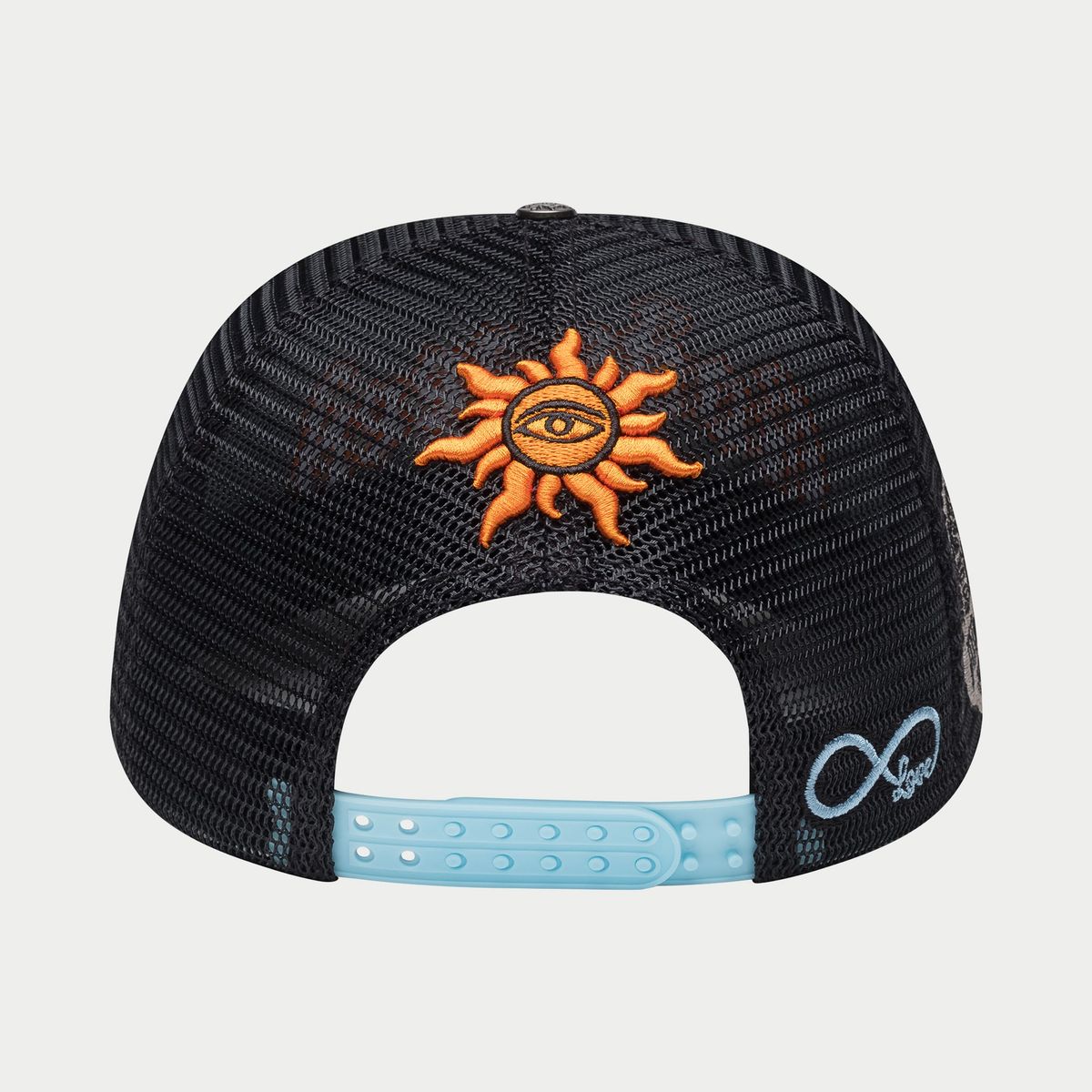 GS FOREVER TRUCKER HAT (Black/Light Blue/Orange)