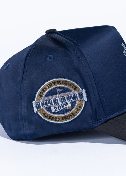 NY CRYSTALS (REF734) NAVY SATIN/BLACK