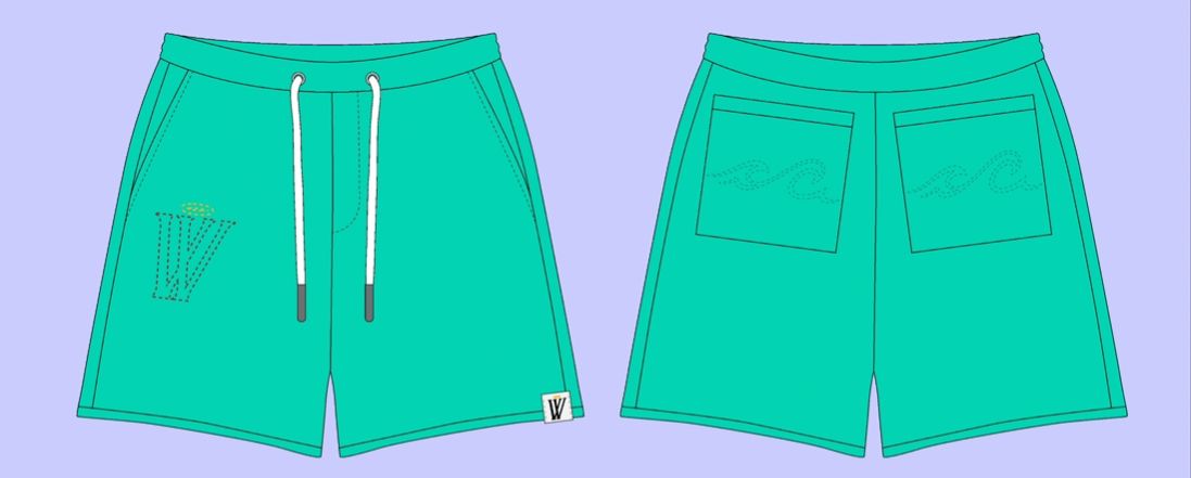 MR WAVE  RESIDENTIAL SHORTS MR-7005/MR-5008 (TEAL)