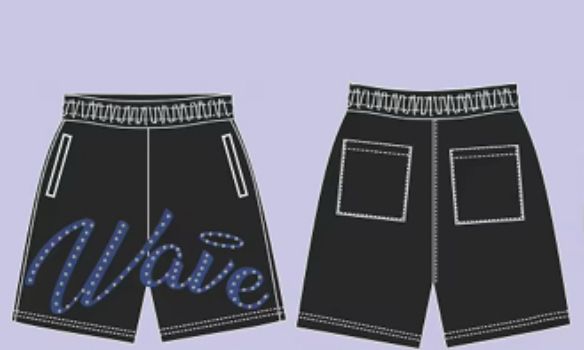 MR WAVE  Blue Wave Nylon Shorts MR-7002 (Black)