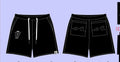 MR WAVE  RESIDENTIAL SHORTS MR-5008 (BLK/WHT)