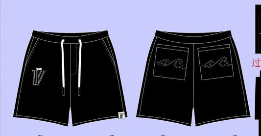 MR WAVE  RESIDENTIAL SHORTS MR-5008 (BLK/WHT)
