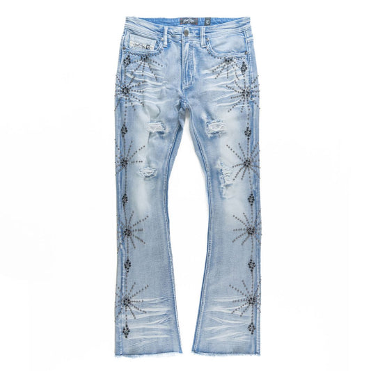 FROST SPIDER STACKED JEANS (F1735) LT WASH