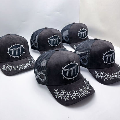 HUDSON DIAMOND 777 SUEDE TRUCKER HAT (CD0345)