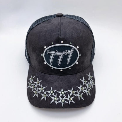 HUDSON DIAMOND 777 SUEDE TRUCKER HAT (CD0345)