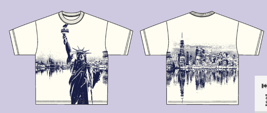 MR WAVE LIBERTAD TEE MR-7008 CREAM/NAVY