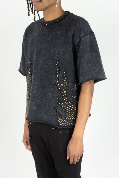 R3BEL DENIM FIREFEST TSHIRT-BLK