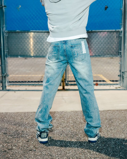 Mixed Emotion 'ME' Rhinestone Jeans