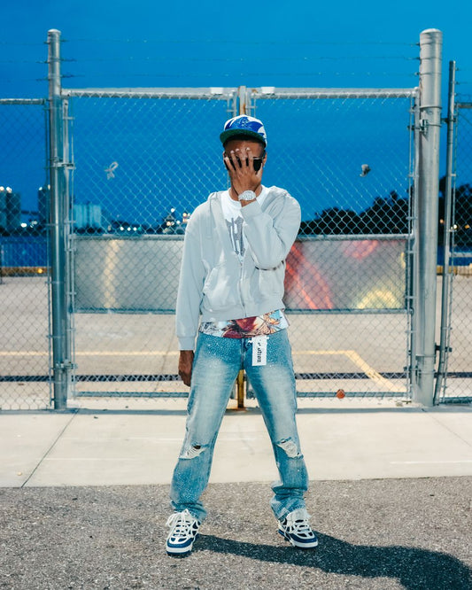 Mixed Emotion 'ME' Rhinestone Jeans