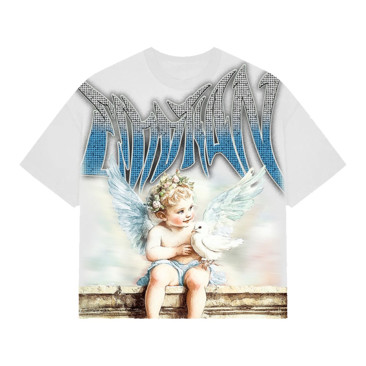 Mixed Emotion 'Dove' Rhinestone Tee