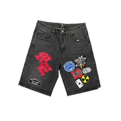 MIXED EMOTION 'Danger' Patch Shorts