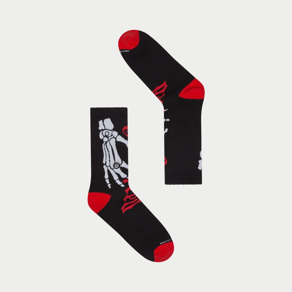 Godspeed Ten Toes Down Sock (BLK/RED)