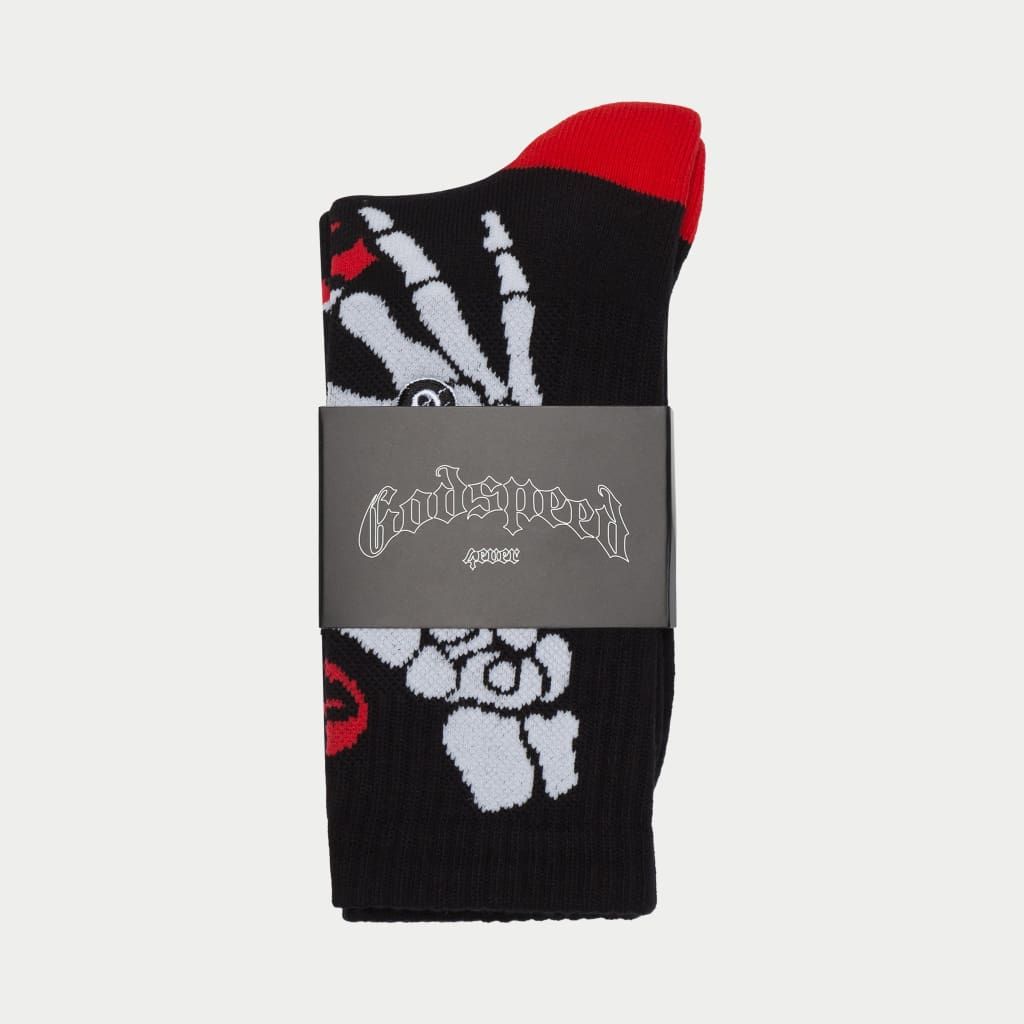 Godspeed Ten Toes Down Sock (BLK/RED)