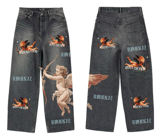 ARMOR DIGITAL PRINT STAKCED JEANS (RM205SK)