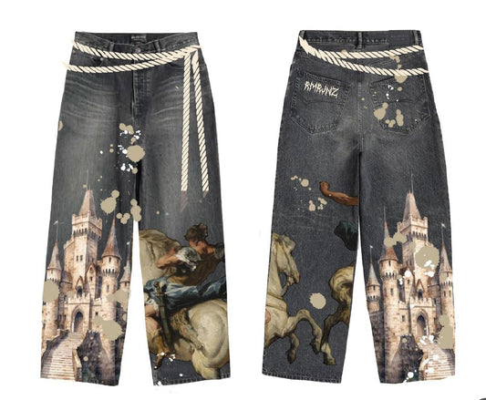 ARMOR DIGITAL PRINT STAKCED JEANS (RM203SK)