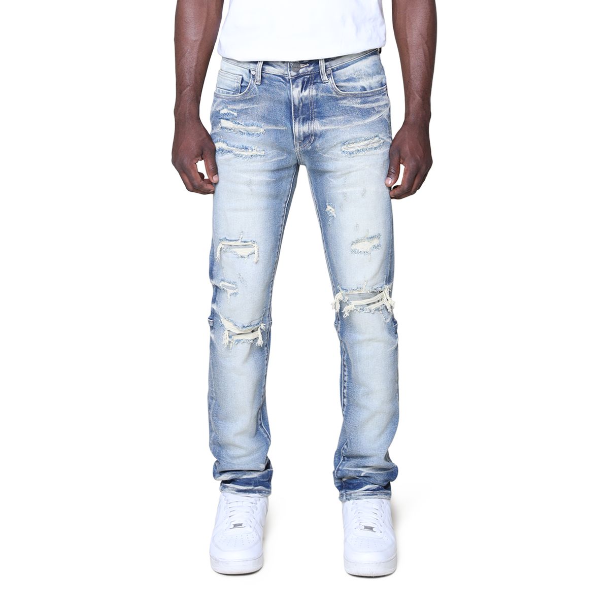 SMOKE RISE VINTAGE WASHED JEANS (JP23733)