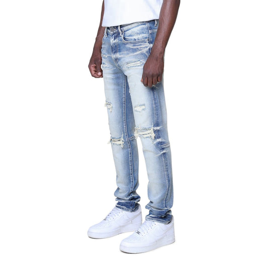SMOKE RISE VINTAGE WASHED JEANS (JP23733)