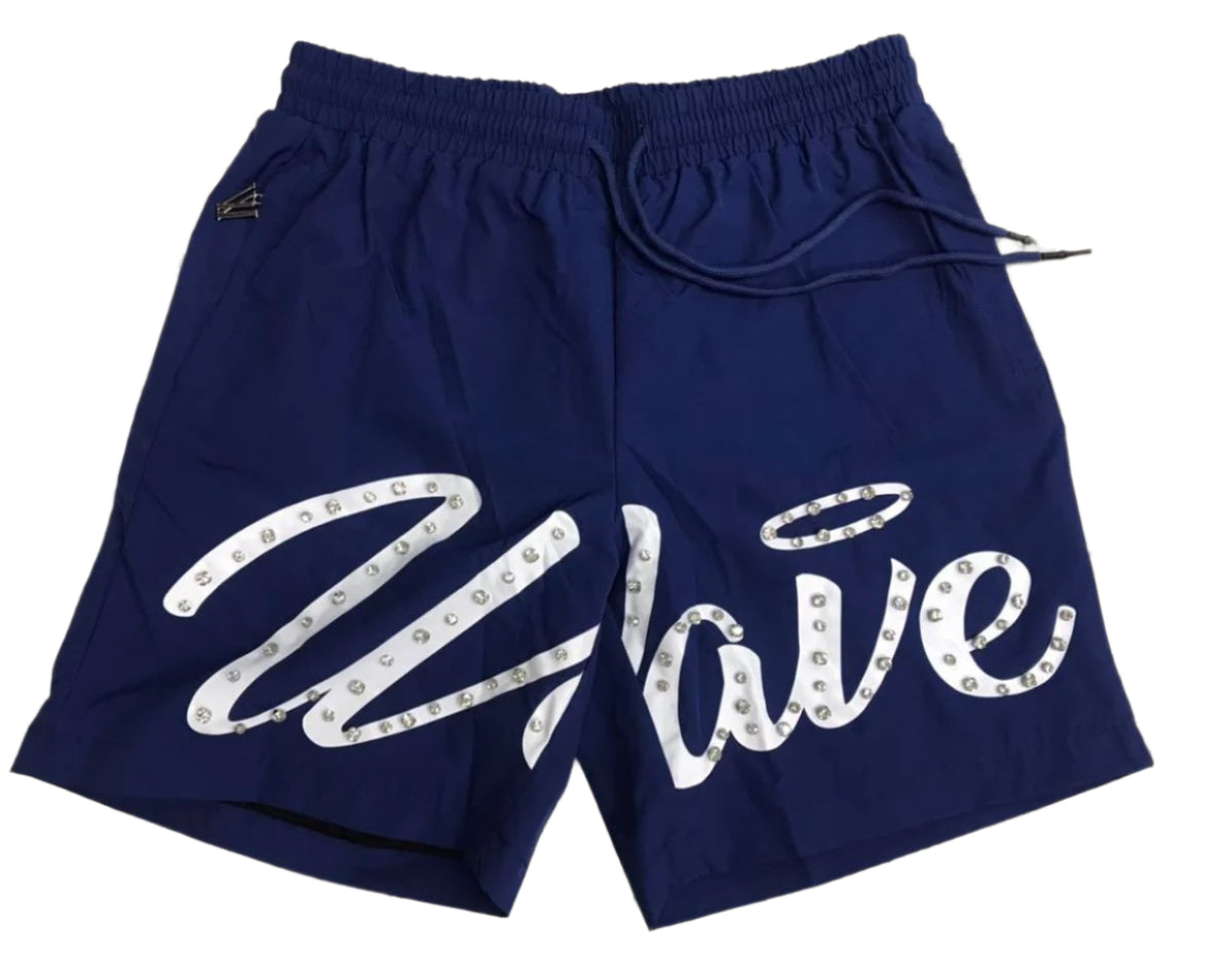 MR WAVE  Bleu Wave Nylon Shorts MR-7002 (Navy Blue)