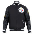PITTSBURGH STEELERS MEN'S VARSITY JACKET OLD ENGLISH (FPS6410336)