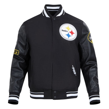 PITTSBURGH STEELERS MEN'S VARSITY JACKET OLD ENGLISH (FPS6410336)