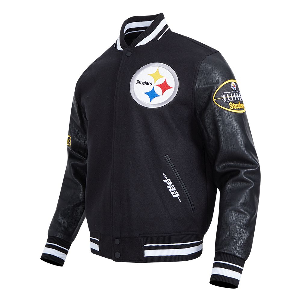 PITTSBURGH STEELERS MEN'S VARSITY JACKET OLD ENGLISH (FPS6410336)
