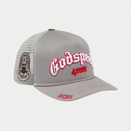 GS FOREVER TRUCKER HAT (GREY/RED)