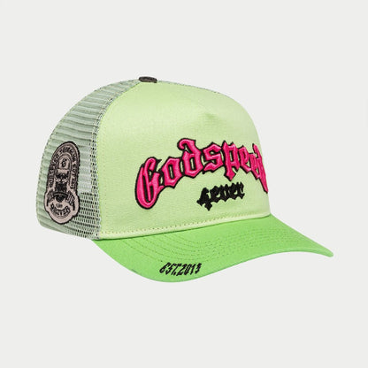 GS Forever Trucker Hat (Lime/pink)