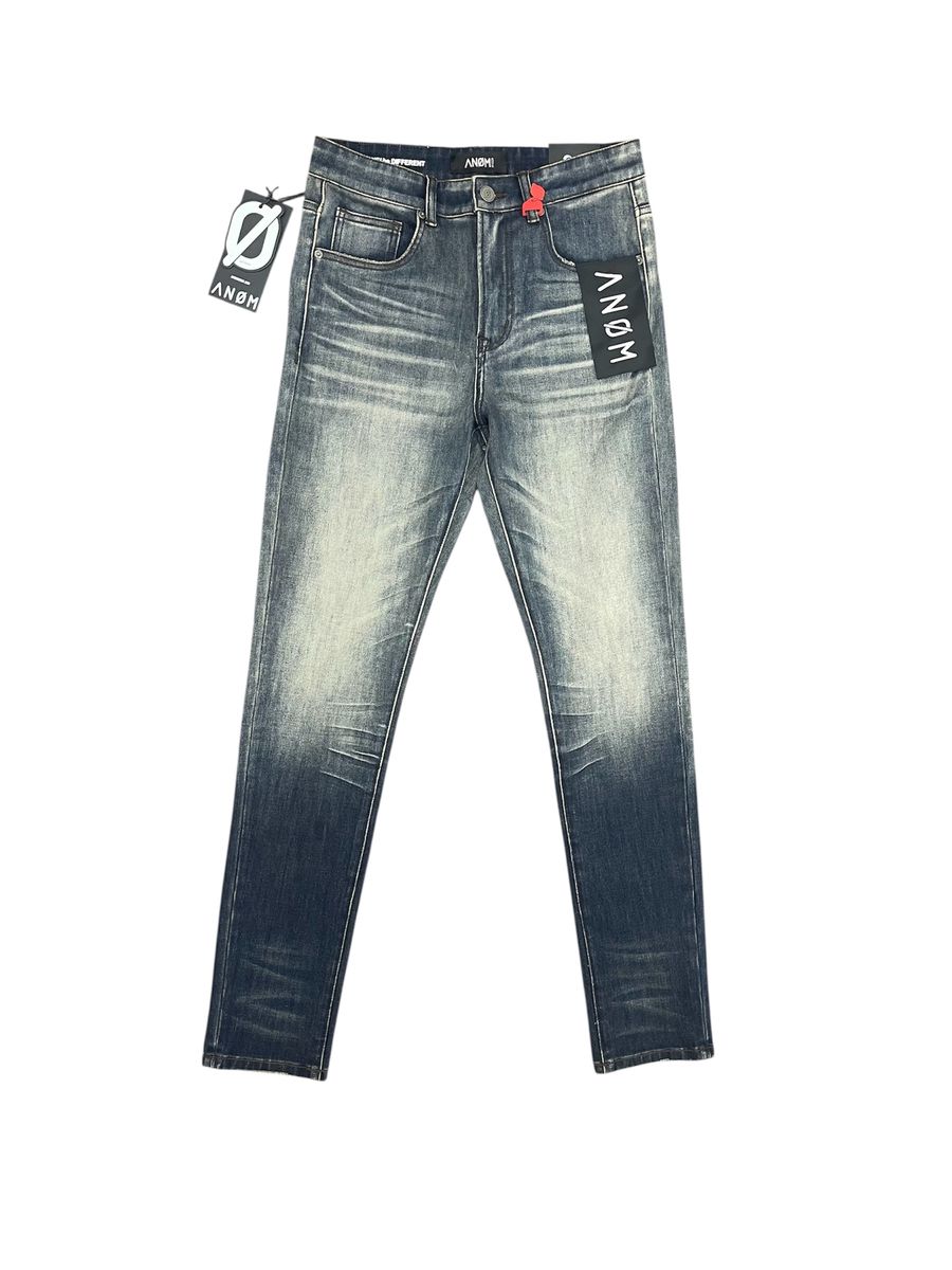 ANOM 360 Skinny Jeans - Dark Blue Washed