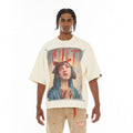 CULT OVERSIZED SHORT SLEEVE CREW NECK TEE "POOR SOCIAL SKILLS" (626A2-K36A)