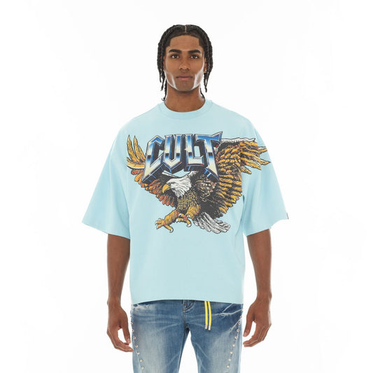 CULT OVERSIZED SHORT SLEEVE CREW NECK TEE "PREDATOR" (626A2-K42A)