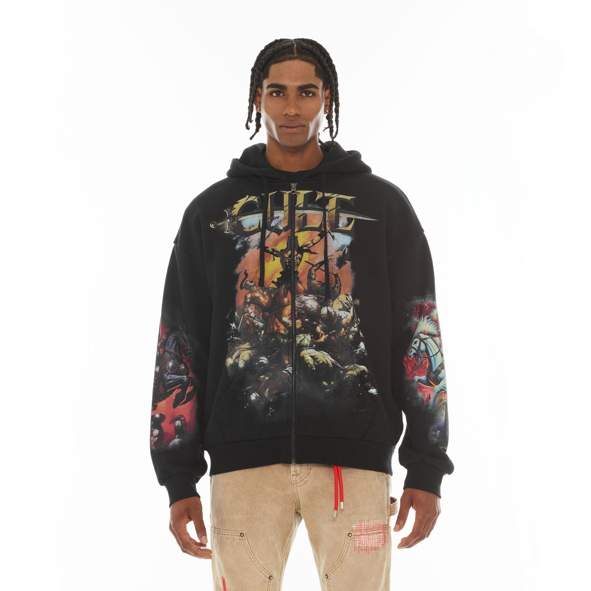 Cult's Zip Novelty Hoody "HORSEMAN" (626A2-TP14A)