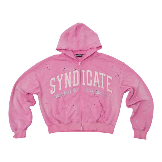 Syndicate "WONDERS" ZIP UP PINK WASH (SYNH_7 (2))