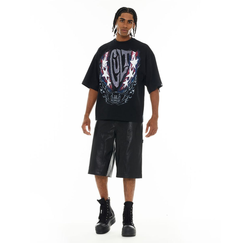 CULT OVERSIZED SS CREW NECK TEE "LIVING THE DREAM" (626A4-K37A)